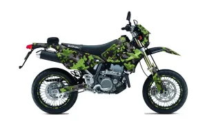 Suzuki DRZ 400 S Metal Tank Dirt Bike Graphic Kit - 2000-2023 Dog Fighter Green