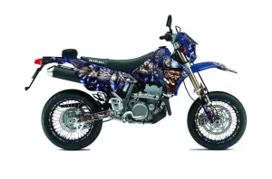 Suzuki DRZ 400 S Metal Tank Dirt Bike Graphic Kit - 2000-2023 Mad Hatter Blue
