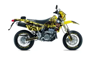 Suzuki DRZ 400 S Metal Tank Dirt Bike Graphic Kit - 2000-2023 Mad Hatter Yellow
