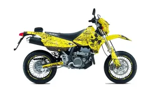 Suzuki DRZ 400 S Metal Tank Dirt Bike Graphic Kit - 2000-2023 Meltdown Yellow
