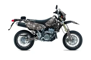 Suzuki DRZ 400 S Metal Tank Dirt Bike Graphic Kit - 2000-2023 Reaper Silver