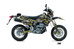 Suzuki DRZ 400 S Metal Tank Dirt Bike Graphic Kit - 2000-2023 Silver Star - Silverhaze Yellow