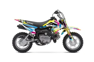 Suzuki DRZ 70 Dirt Bike Graphic Kit - 2008-2016 Flashback