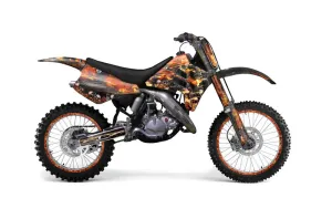Suzuki RM 125 Dirt Bike Graphic Kit - 1992 Firestorm Black