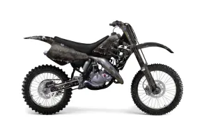 Suzuki RM 125 Dirt Bike Graphic Kit - 1992 Reaper Black
