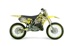 Suzuki RM 125 Dirt Bike Graphic Kit - 1996-1998 Deaden Yellow
