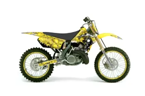 Suzuki RM 125 Dirt Bike Graphic Kit - 1996-1998 Reaper Yellow