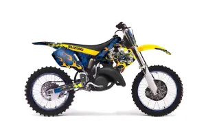 Suzuki RM 125 Dirt Bike Graphic Kit - 1999-2000 Motorhead Blue