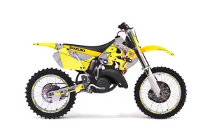 Suzuki RM 125 Dirt Bike Graphic Kit - 1999-2000 T Bomber Yellow