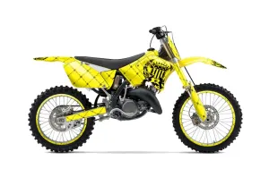 Suzuki RM 125 Dirt Bike Graphic Kit - 2001-2009 Silver Star - Reloaded Yellow
