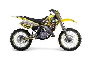 Suzuki RM 250 Dirt Bike Graphic Kit - 1989-1992 Mad Hatter Yellow