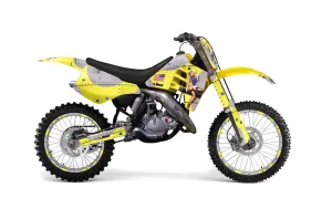 Suzuki RM 250 Dirt Bike Graphic Kit - 1989-1992 T Bomber Yellow
