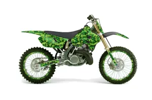 Suzuki RM 250 Dirt Bike Graphic Kit - 1996-1998 Digicamo Green