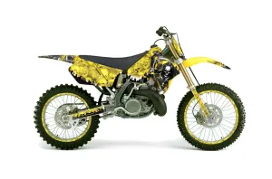 Suzuki RM 250 Dirt Bike Graphic Kit - 1996-1998 Reaper Yellow