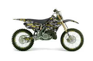 Suzuki RM 250 Dirt Bike Graphic Kit - 1996-1998 Silver Star - Silverhaze Yellow