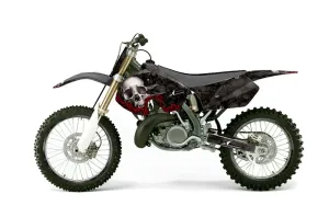 Suzuki RM 250 Dirt Bike Graphic Kit - 1999-2000 Bone Collector Black
