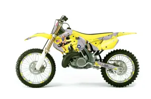 Suzuki RM 250 Dirt Bike Graphic Kit - 1999-2000 T Bomber Yellow