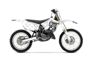 Suzuki RM 250 Dirt Bike Graphic Kit - 2001-2009 Silver Star - Reloaded White
