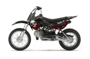 Suzuki RM 65 Dirt Bike Graphic Kit - All Years Bone Collector Black