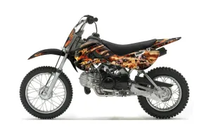 Suzuki RM 65 Dirt Bike Graphic Kit - All Years Firestorm Black