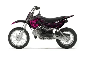 Suzuki RM 65 Dirt Bike Graphic Kit - All Years Silver Star - Reloaded Pink