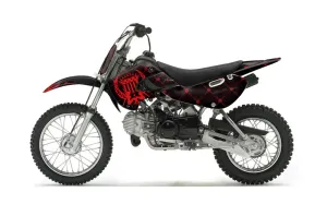 Suzuki RM 65 Dirt Bike Graphic Kit - All Years Silver Star - Reloaded Red