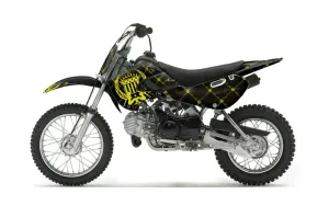 Suzuki RM 65 Dirt Bike Graphic Kit - All Years Silver Star - Reloaded Yellow