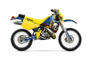 Suzuki RMX 250 Dirt Bike Graphic Kit - 1989-1998 Bone Collector Blue