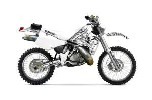 Suzuki RMX 250 Dirt Bike Graphic Kit - 1989-1998 Deaden White