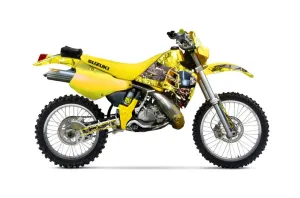 Suzuki RMX 250 Dirt Bike Graphic Kit - 1989-1998 Mad Hatter Yellow
