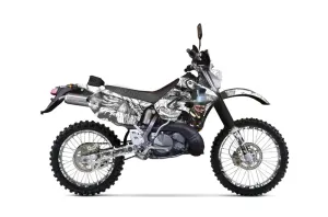 Suzuki RMX 250 S Dirt Bike Graphic Kit - 1996-1998 Mad Hatter White
