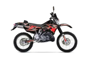 Suzuki RMX 250 S Dirt Bike Graphic Kit - 1996-1998 Tribal Flames Red