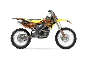 Suzuki RMZ 250 Dirt Bike Graphic Kit - 2004-2006 Firestorm Black