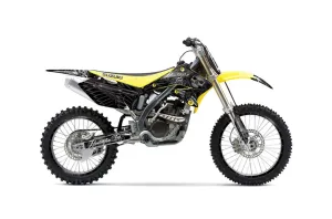 Suzuki RMZ 250 Dirt Bike Graphic Kit - 2004-2006 Skulls and Hammers Black