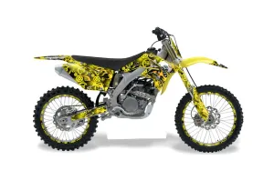 Suzuki RMZ 250 Dirt Bike Graphic Kit - 2007-2009 Motorhead Yellow