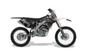 Suzuki RMZ 250 Dirt Bike Graphic Kit - 2007-2009 Skulls and Hammers Silver