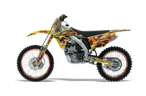 Suzuki RMZ 250 Dirt Bike Graphic Kit - 2010-2018 Firestorm Yellow
