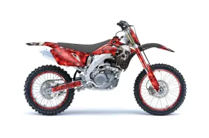 Suzuki RMZ 450 Dirt Bike Graphic Kit - 2007 Bone Collector Red
