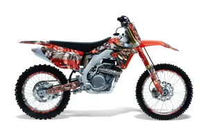 Suzuki RMZ 450 Dirt Bike Graphic Kit - 2008-2016 Mad Hatter Red
