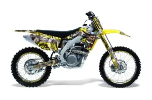 Suzuki RMZ 450 Dirt Bike Graphic Kit - 2008-2016 Mad Hatter Yellow