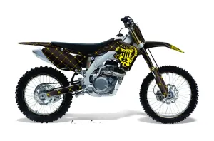Suzuki RMZ 450 Dirt Bike Graphic Kit - 2008-2016 Silver Star - Reloaded Yellow