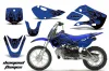 Suzuki DRZ 110 Dirt Bike Graphic Kit - All Years Diamond Flames Blue