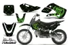 Suzuki DRZ 110 Dirt Bike Graphic Kit - All Years Silver Star - Reloaded Green