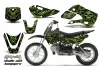 Suzuki DRZ 110 Dirt Bike Graphic Kit - All Years Skulls and Hammers Green