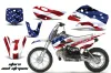 Suzuki DRZ 110 Dirt Bike Graphic Kit - All Years Stars and Stripes Red White & Blue