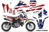 Suzuki DRZ 70 Dirt Bike Graphic Kit - 2008-2016 Stars and Stripes Red White & Blue