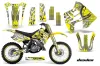 Suzuki RM 125 Dirt Bike Graphic Kit - 1992 Deaden Yellow