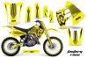 Suzuki RM 125 Dirt Bike Graphic Kit - 1992 Factory Race Yellow