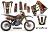 Suzuki RM 125 Dirt Bike Graphic Kit - 1992 Firestorm Black