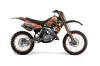 Suzuki RM 125 Dirt Bike Graphic Kit - 1992 Firestorm Black